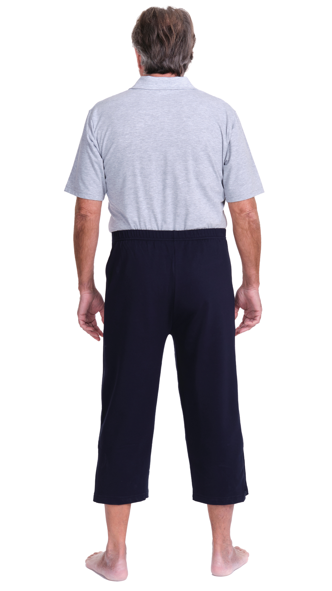 3/4-Reha-Hose mit durchgehenden seitlichen Reißverschlüssen - 9018