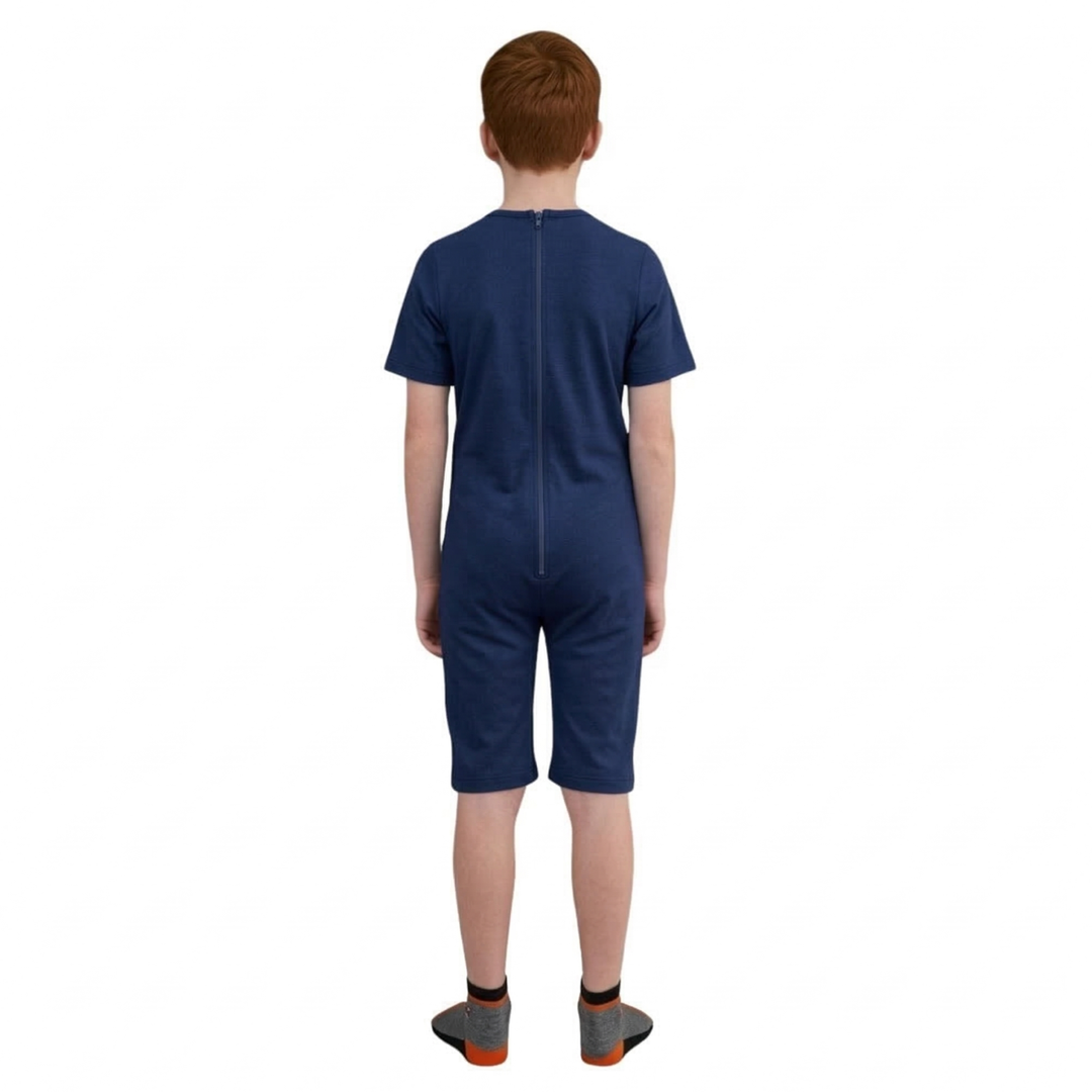 Sommer-Pflegeoverall für Kinder, kurz | mit Reißverschluss am Rücken | bei Inkontinenz | Ferrucci Comfort - 9028/5