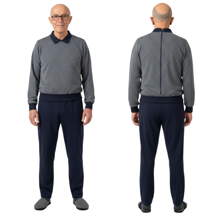 Alltagstauglicher Winter-Pflegeoverall für Herren in sportlicher Optik | Anti-Manipulationsschutz | Ferrucci Comfort - 9051