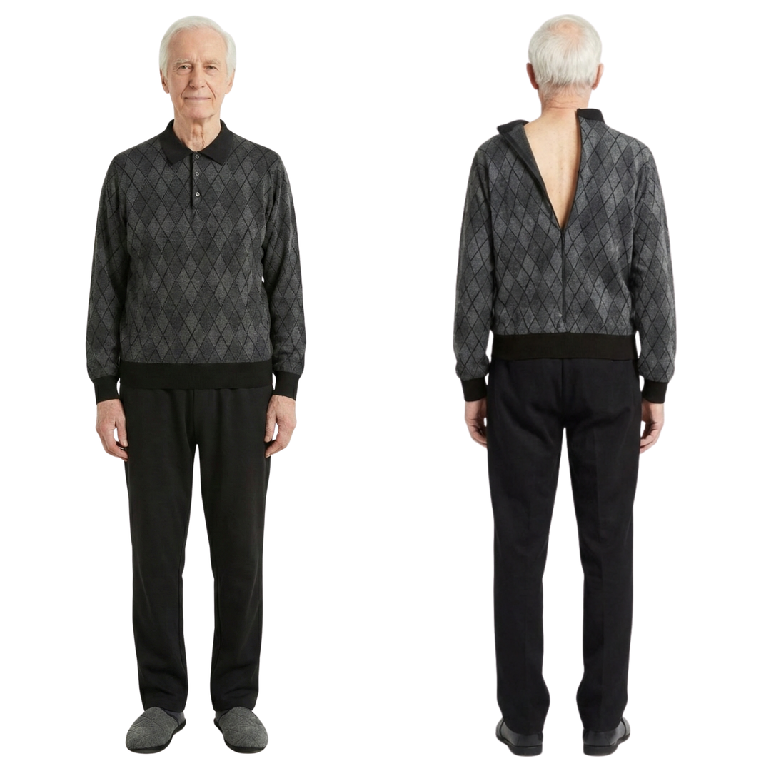 Alltagstauglicher Winter-Pflegeoverall für Herren in sportlicher Optik | Anti-Manipulationsschutz | Ferrucci Comfort - 9051