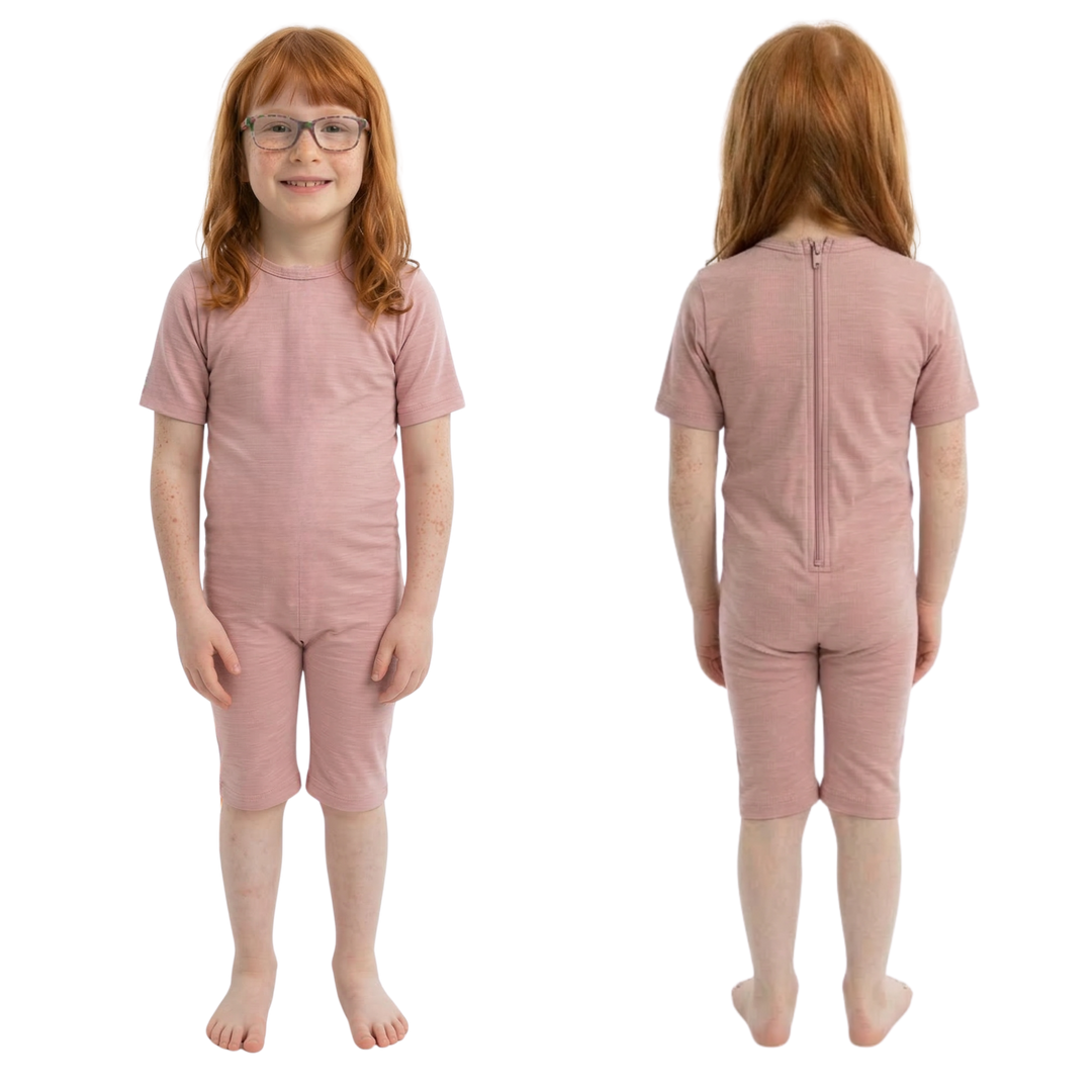 Sommer-Pflegeoverall für Kinder, kurz | mit Reißverschluss am Rücken | bei Inkontinenz | Ferrucci Comfort - 9028/5