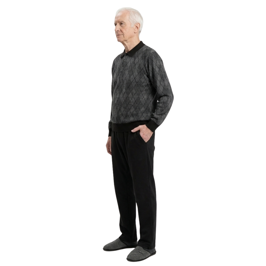 Alltagstauglicher Winter-Pflegeoverall für Herren in sportlicher Optik | Anti-Manipulationsschutz | Ferrucci Comfort - 9051