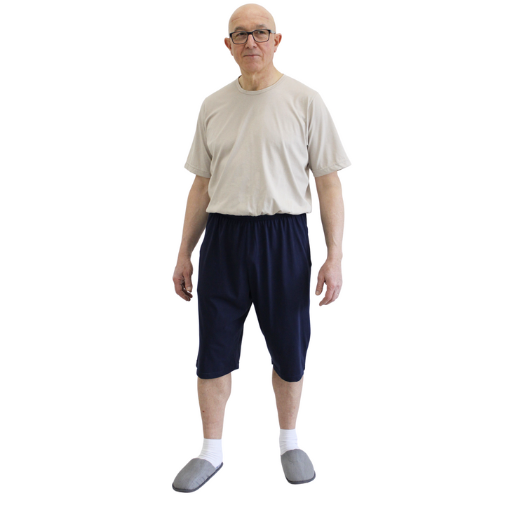 Alltagstauglicher Pflegeoverall in Freizeitanzug-Optik | Unisex | mit Reißverschluss am Rücken - 9023 MC PC