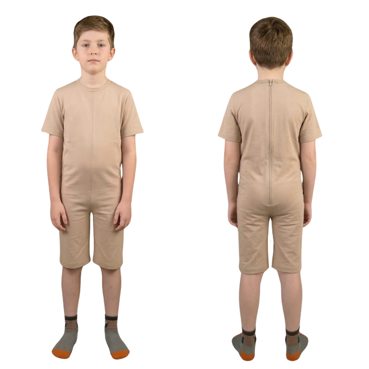 Sommer-Pflegeoverall für Kinder, kurz | mit Reißverschluss am Rücken | bei Inkontinenz | Ferrucci Comfort - 9028/5