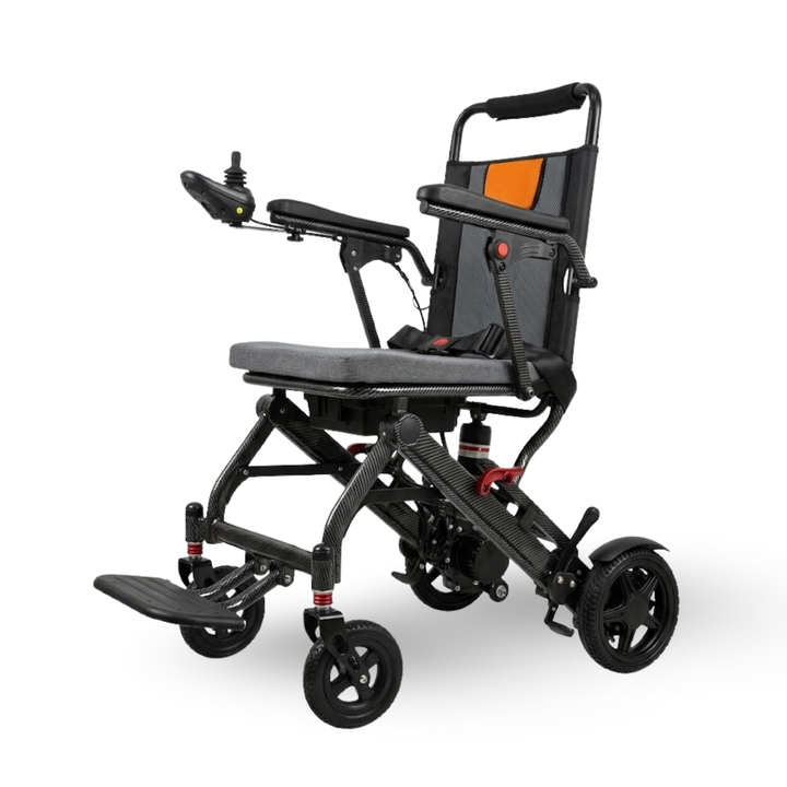 Leichter &amp; Faltbarer Elektrischer Reiserollstuhl | Nur 19 kg | Lithium-Akku für Flugreisen