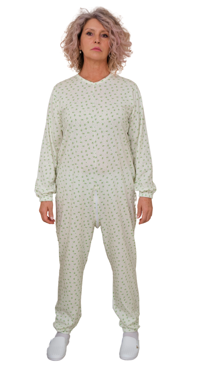 Warmer Winter-Pflegeoverall aus 100% Baumwoll-Sweatstoff | Unisex - 9017-F