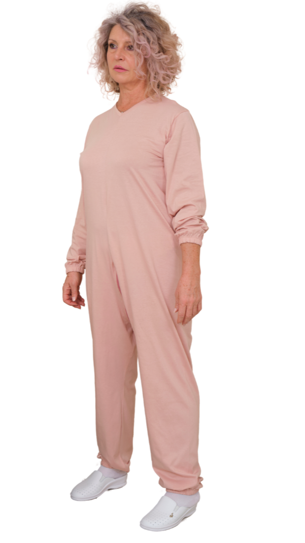 Professioneller Pflegeoverall mit durchgehendem Reißverschluss | 100% Baumwolle, Made in Italy - 9078 ML PL