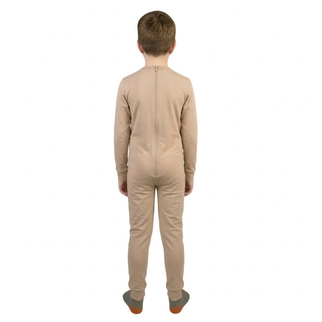 Pflegeoverall für Kinder, langarm | mit Reißverschluss am Rücken | aus 100% Baumwolle | Ferrucci Comfort - 9028/1