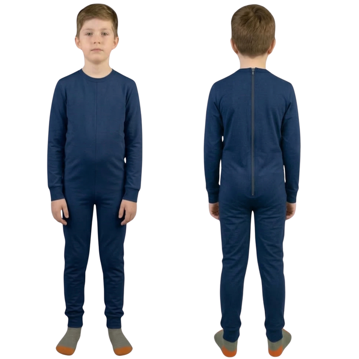 Pflegeoverall für Kinder, langarm | mit Reißverschluss am Rücken | aus 100% Baumwolle | Ferrucci Comfort - 9028/1