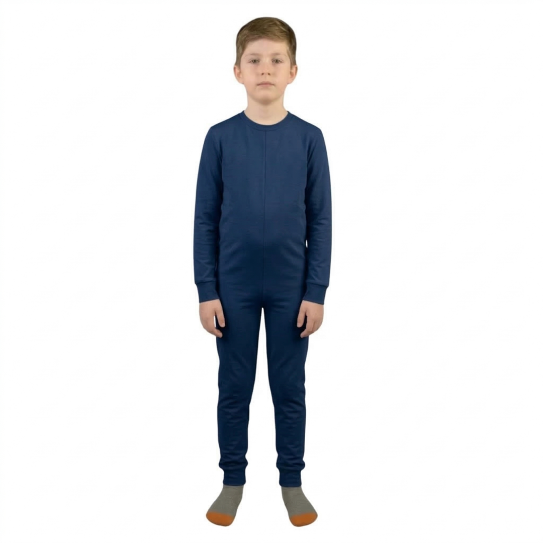 Pflegeoverall für Kinder, langarm | mit Reißverschluss am Rücken | aus 100% Baumwolle | Ferrucci Comfort - 9028/1