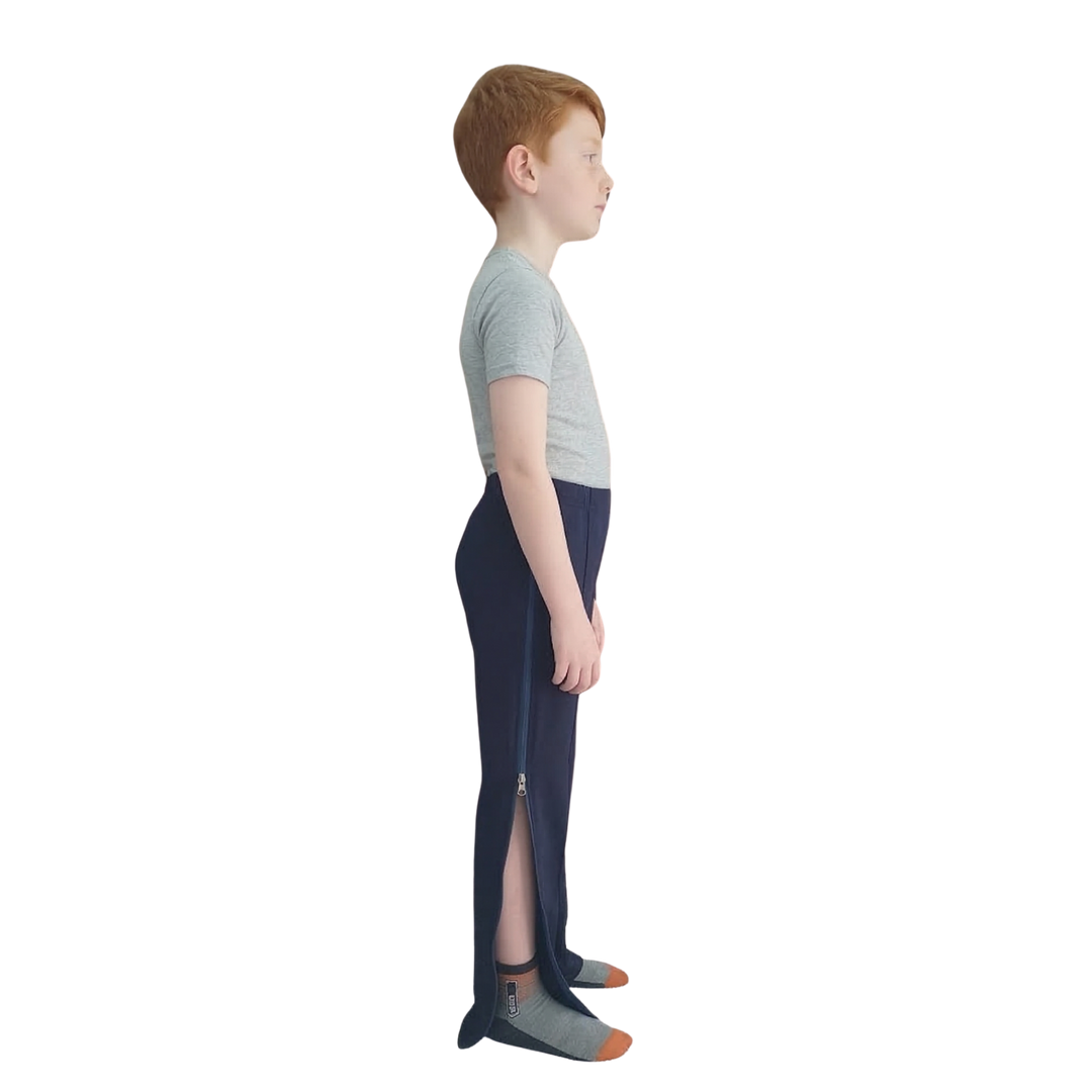 Reha-Hose für Kinder mit seitlichen Reißverschlüssen | für Reha, nach OPs &amp; bei Inkontinenz | Ferrucci Comfort - 9029