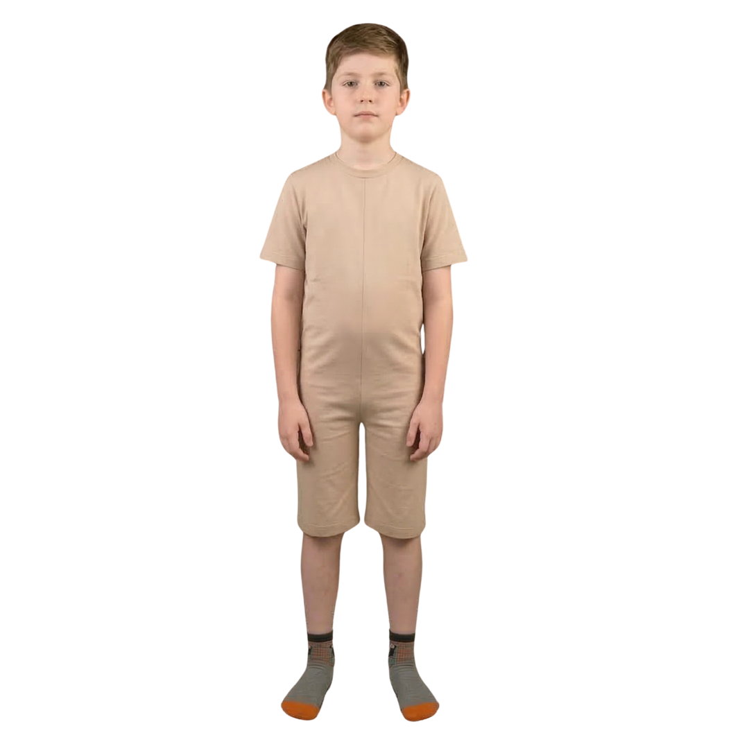 Sommer-Pflegeoverall für Kinder, kurz | mit Reißverschluss am Rücken | bei Inkontinenz | Ferrucci Comfort - 9028/5