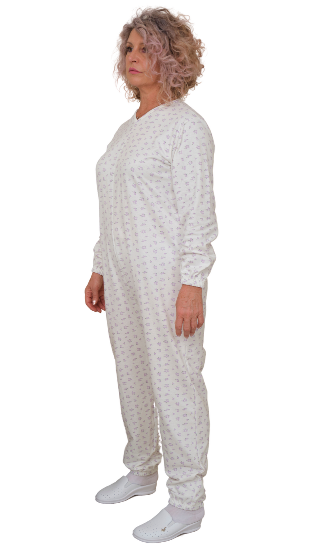 Warmer Winter-Pflegeoverall aus 100% Baumwoll-Sweatstoff | Unisex - 9012-F