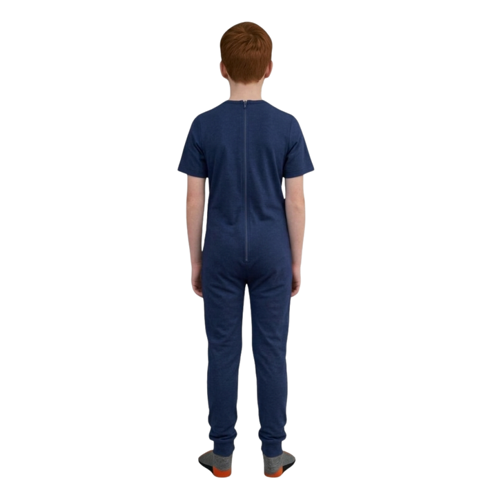 Pflegeoverall für Kinder, Kurzarm | mit Reißverschluss am Rücken | bei Inkontinenz &amp; Kleiderablehnung | Ferrucci Comfort - 9028/3