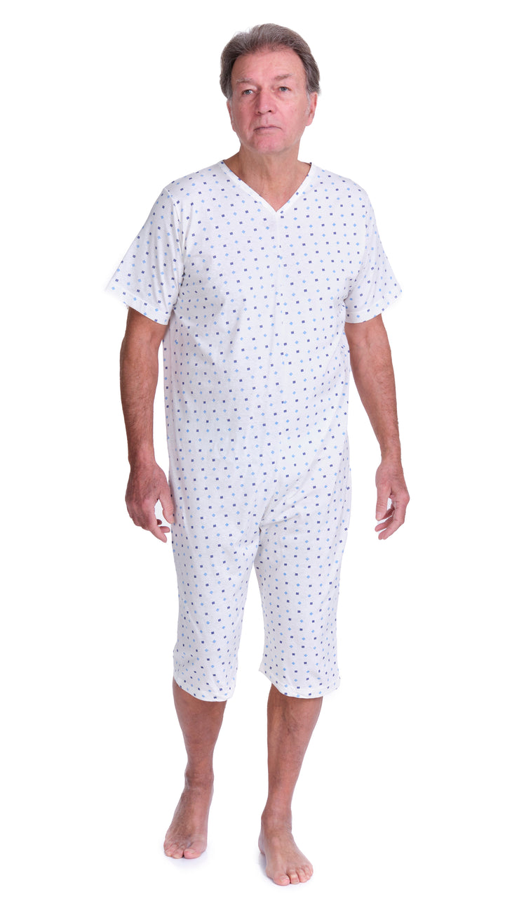 Handgefertigter Sommer-Pflegeoverall aus 100% Baumwolle | Unisex - 9012/5