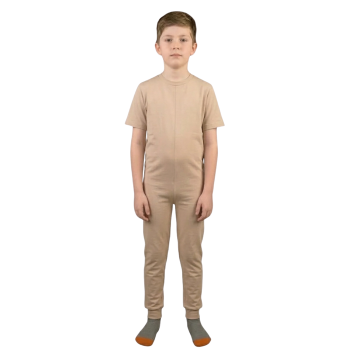 Pflegeoverall für Kinder, Kurzarm | mit Reißverschluss am Rücken | bei Inkontinenz &amp; Kleiderablehnung | Ferrucci Comfort - 9028/3