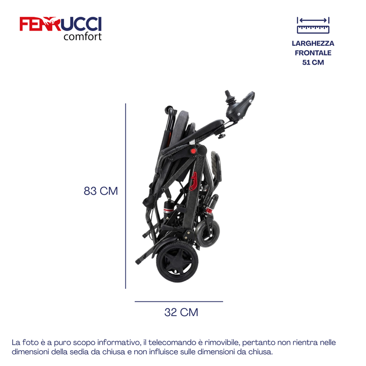 Leichter &amp; Faltbarer Elektrischer Reiserollstuhl | Nur 19 kg | Lithium-Akku für Flugreisen