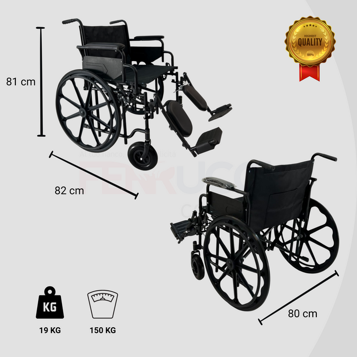 XXL-Rollstuhl mit 61 cm Sitzbreite | bis 150 kg belastbar | Bariatrisch