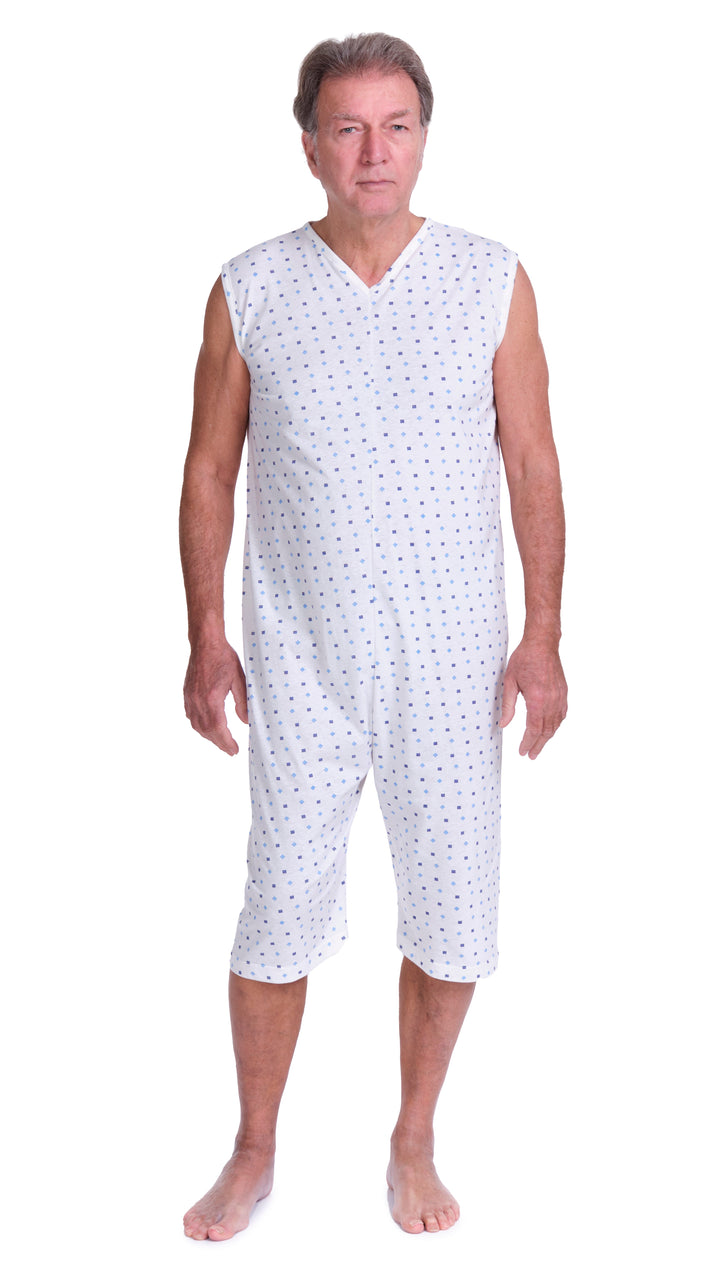 Ärmelloser Sommer-Pflegeoverall aus 100% Baumwolle | Made in Italy - 9012/7