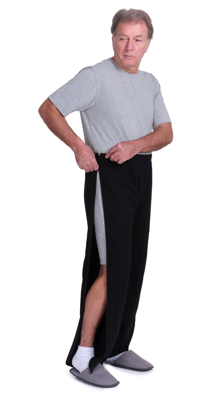 Postoperative Reha-Hose mit beidseitig durchgehenden Reißverschlüssen - 9038
