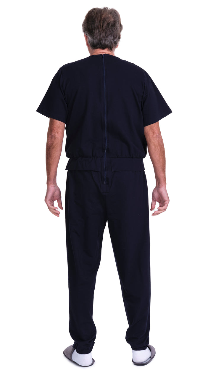 Kurzarm-Pflegeanzug in Freizeitanzug-Optik | aus Sweatstoff - 9010 MC PL