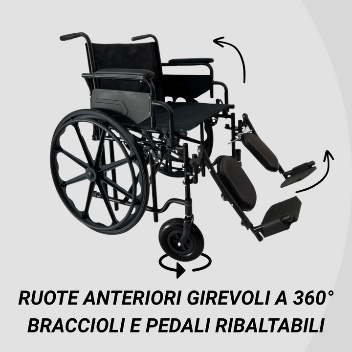 XXL-Rollstuhl mit 61 cm Sitzbreite | bis 150 kg belastbar | Bariatrisch