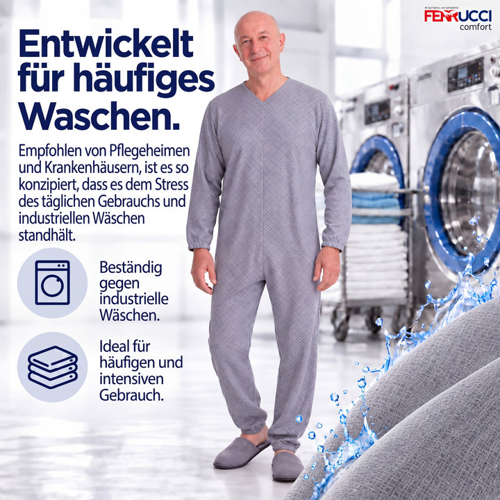Pflegeleichter Langarm-Pflegeoverall aus Mischgewebe | Waschbar bei 60° - 9008/1