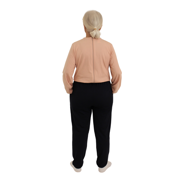 Langarm-Pflegeoverall in Freizeitanzug-Optik | Unisex | mit Reißverschluss am Rücken - 9023 ML PL