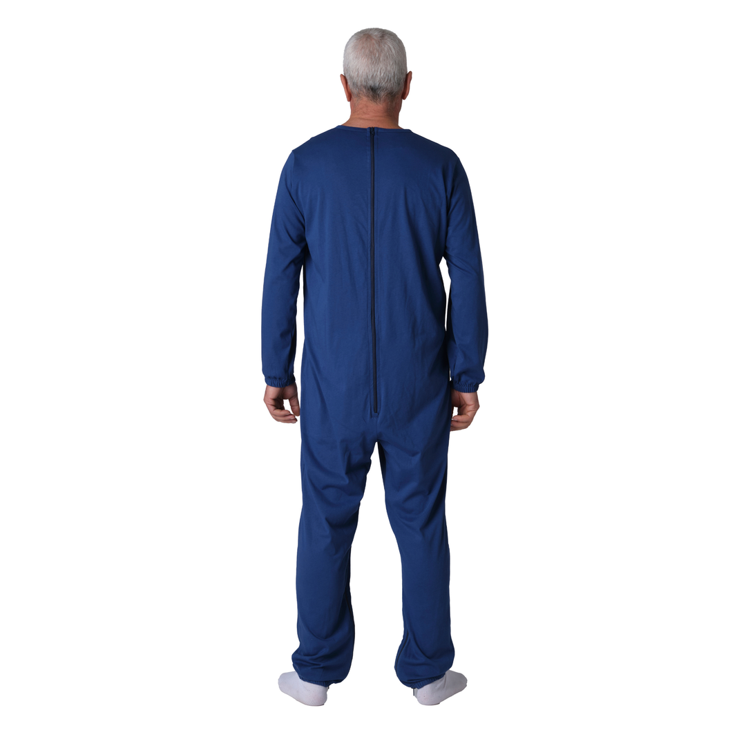 Pigiama Sanitario Girocollo Zip in 100% Cotone CON 3 Zip Manica Lunga e Pantalone Lungo - 9015/2 ML PL