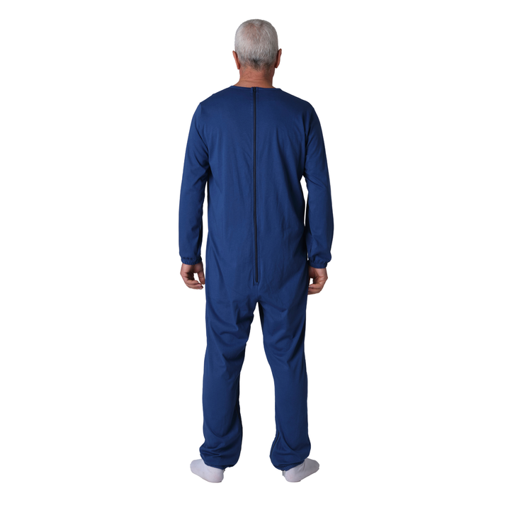 Pigiama Sanitario Girocollo Zip in 100% Cotone CON 3 Zip Manica Lunga e Pantalone Lungo - 9015/2 ML PL