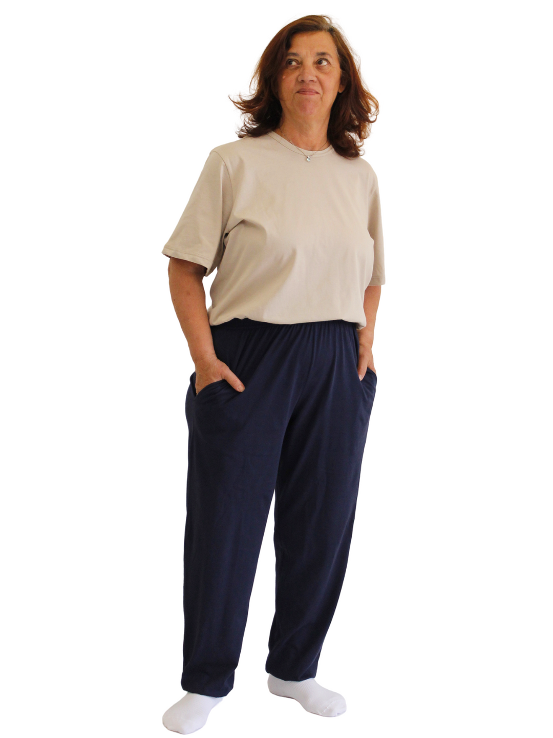 Alltagstauglicher Pflegeoverall in Freizeitanzug-Optik | Unisex | mit Reißverschluss am Rücken - 9023 MC PL