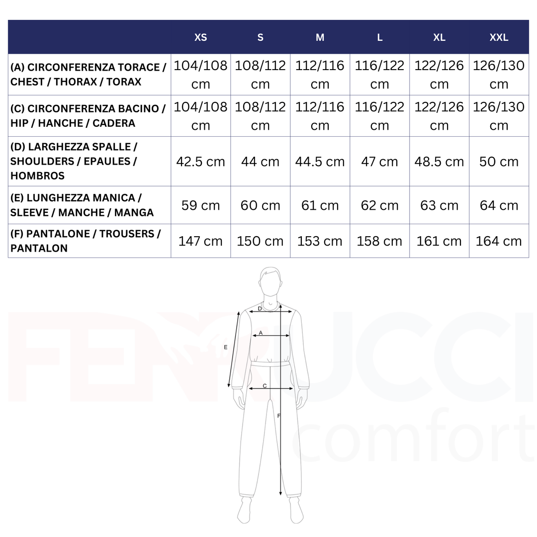 Unisex Winter-Pflegeschlafanzug, zweifarbig | mit Reißverschluss am Rücken | für Senioren, Alzheimer | Ferrucci Comfort - 9023-F