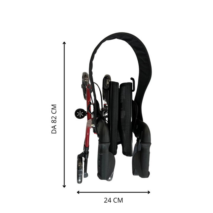 Leichter &amp; faltbarer Aluminium-Rollator mit Sitz &amp; Tasche | Höhenverstellbar - VITAWALK PRO SC5023B