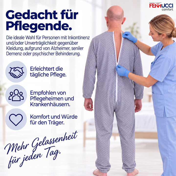 Pflegeleichter Langarm-Pflegeoverall aus Mischgewebe | Waschbar bei 60° - 9008/1