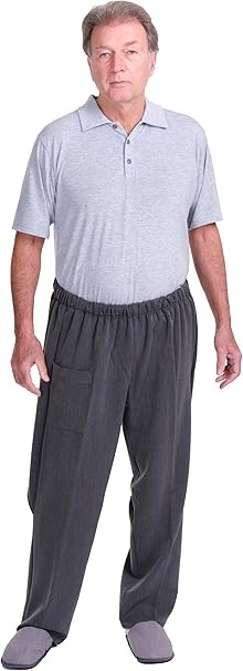 Adaptive Hose mit hinterer Öffnung &amp; Knöpfen | für Senioren - 9079