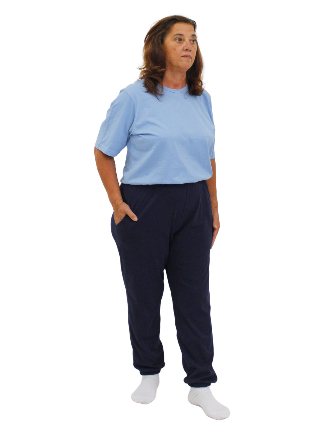 Alltagstauglicher Pflegeoverall in Freizeitanzug-Optik | Unisex | mit Reißverschluss am Rücken - 9023 MC PL