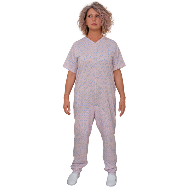 Sommer-Pflegeoverall mit Beinreißverschluss | Pflegeleicht &amp; Waschbar bei 60° - 9008/4