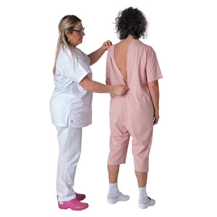 Sommer-Pflegeoverall aus 100% Baumwolle | Kurz | Unisex | Made in Italy - 9015/5 MC PC