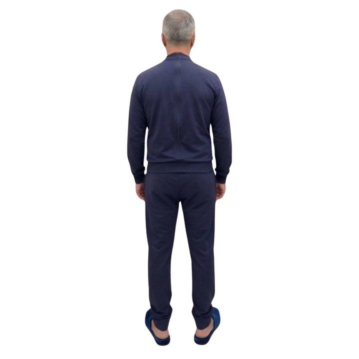 Herren Winter-Pflegeoverall im Polo-Stil für Senioren | Reißverschluss am Rücken | Wasserabweisend | Adaptive Kleidung bei Alzheimer &amp; Demenz | Ferrucci Comfort - 9024 ML PL