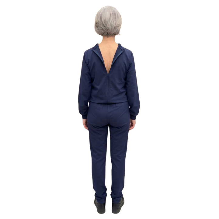 Damen Winter-Pflegeoverall mit Rollkragen für Senioren | Reißverschluss am Rücken &amp; wasserabweisend | Adaptive Kleidung bei Alzheimer | Ferrucci Comfort - 9025