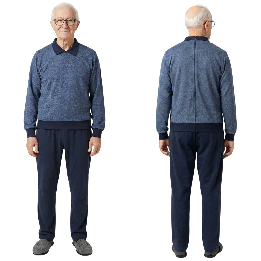 Alltagstauglicher Winter-Pflegeoverall für Herren in sportlicher Optik | Anti-Manipulationsschutz | Ferrucci Comfort - 9051