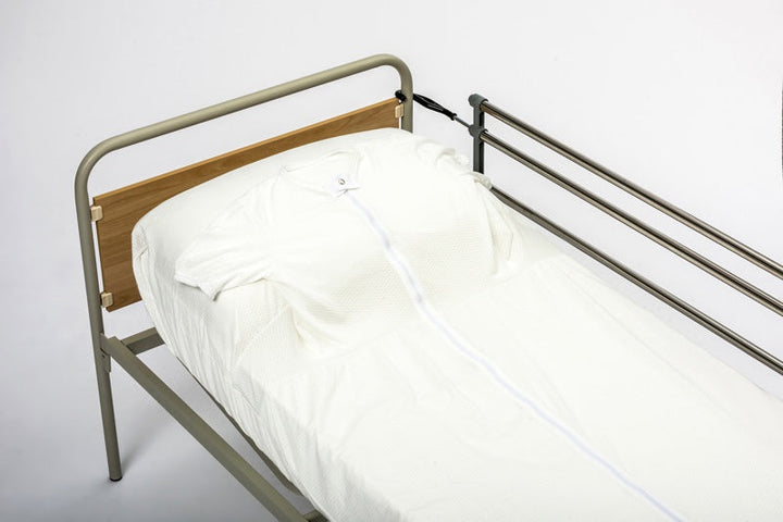 Sicherheits-Bettsack für unruhige Patienten | mit Reißverschluss am Fußende - 0011