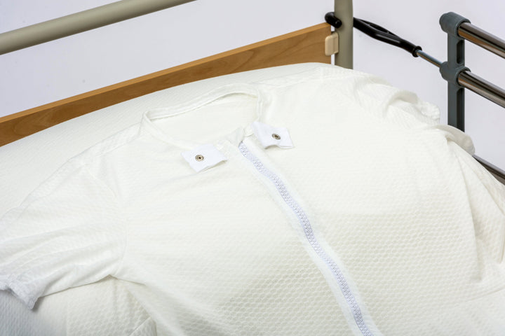 Sicherheits-Bettsack für unruhige Patienten | mit Reißverschluss am Fußende - 0011