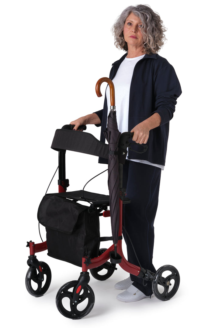 Leichter &amp; faltbarer Aluminium-Rollator mit Sitz &amp; Tasche | Höhenverstellbar - VITAWALK PRO SC5023B