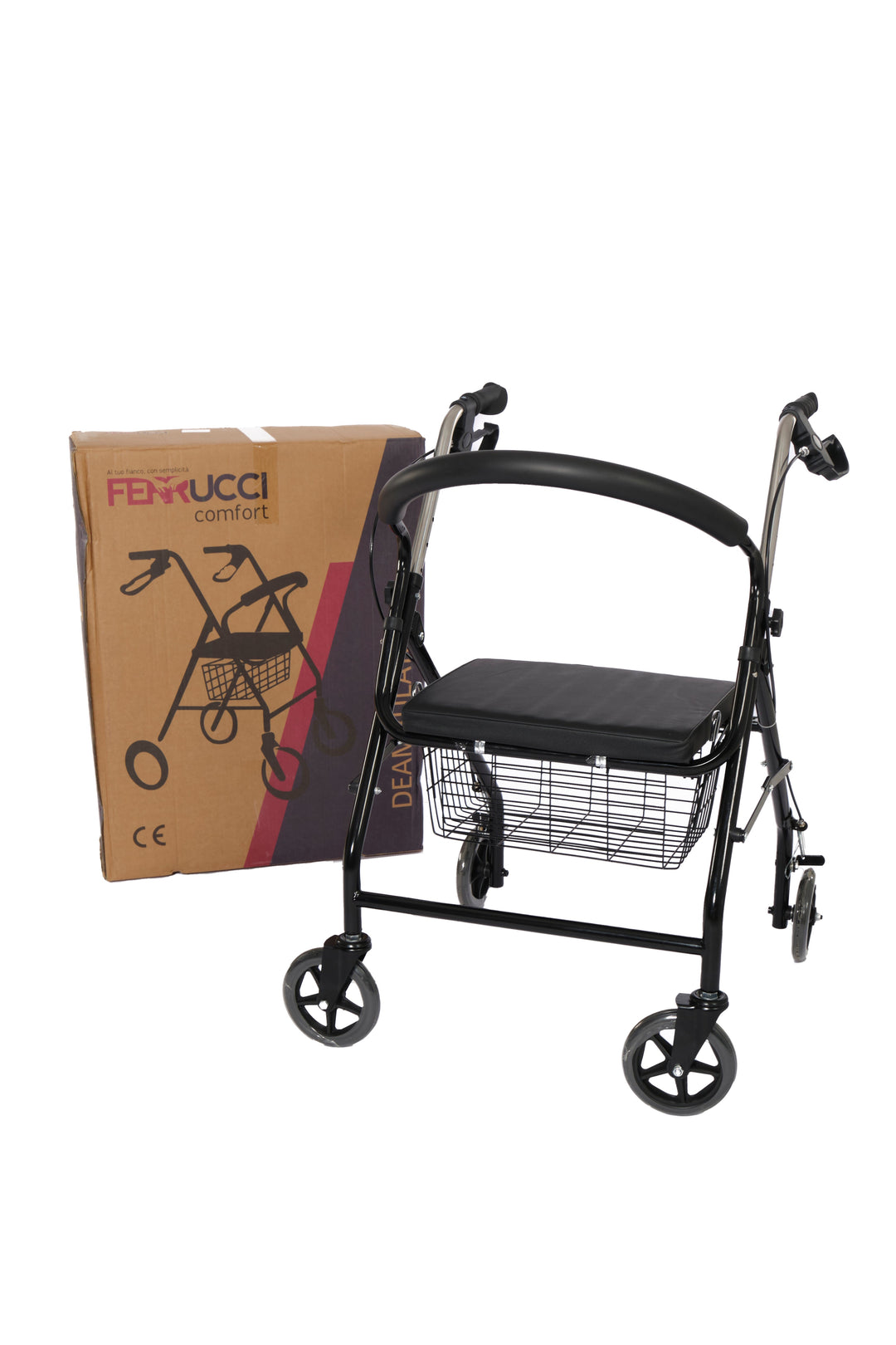 Professioneller &amp; leichter Aluminium-Rollator | Faltbar &amp; bis 120 kg belastbar