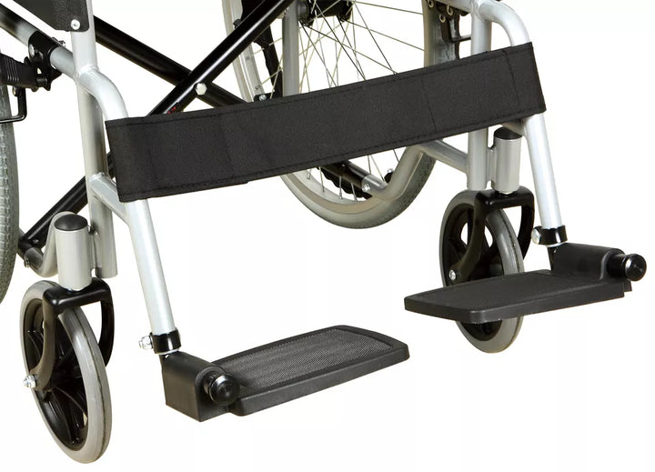 Faltbarer Stahl-Rollstuhl für Selbstfahrer | Robust &amp; bis 110 kg belastbar