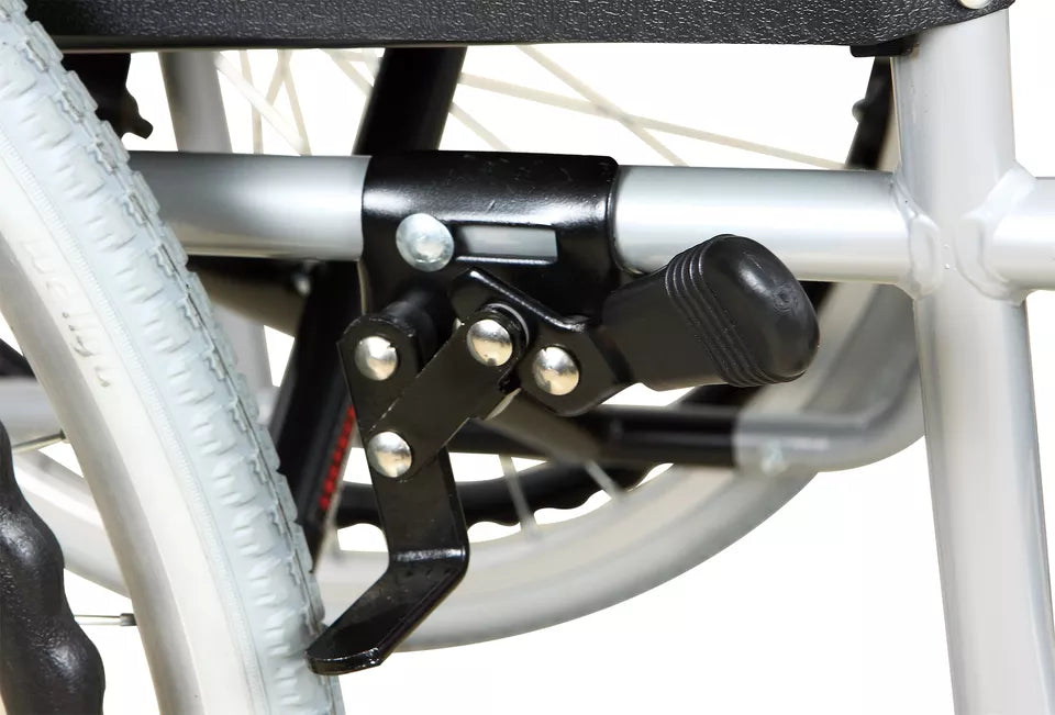 Faltbarer Stahl-Rollstuhl für Selbstfahrer | Robust &amp; bis 110 kg belastbar