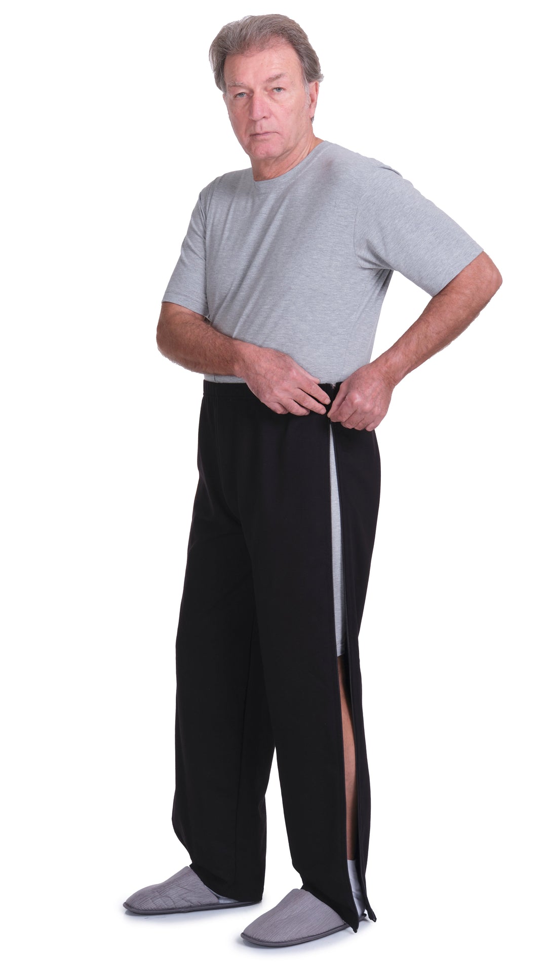 Postoperative Reha-Hose mit beidseitig durchgehenden Reißverschlüssen - 9038