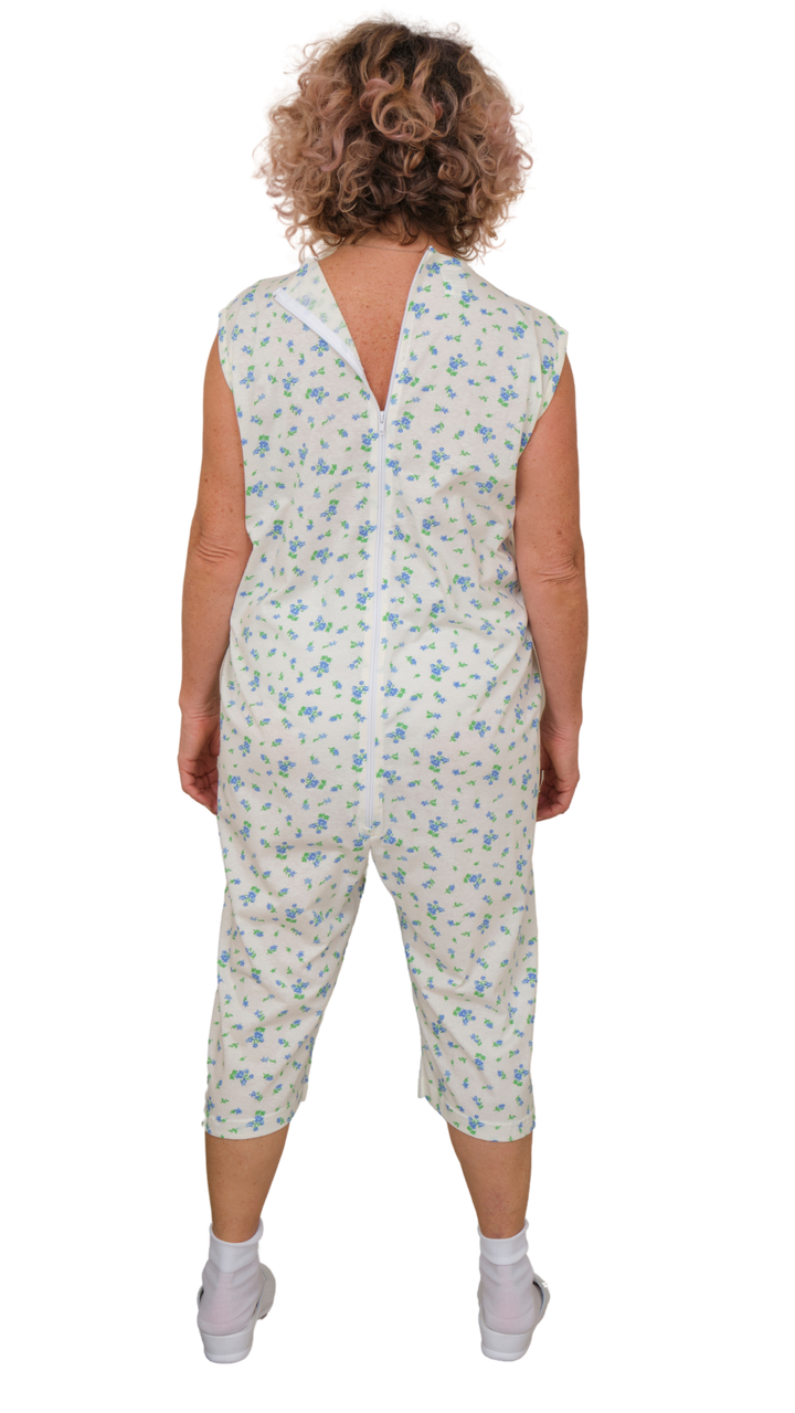 Ärmelloser Sommer-Pflegeoverall aus 100% Baumwolle | Made in Italy - 9012/7