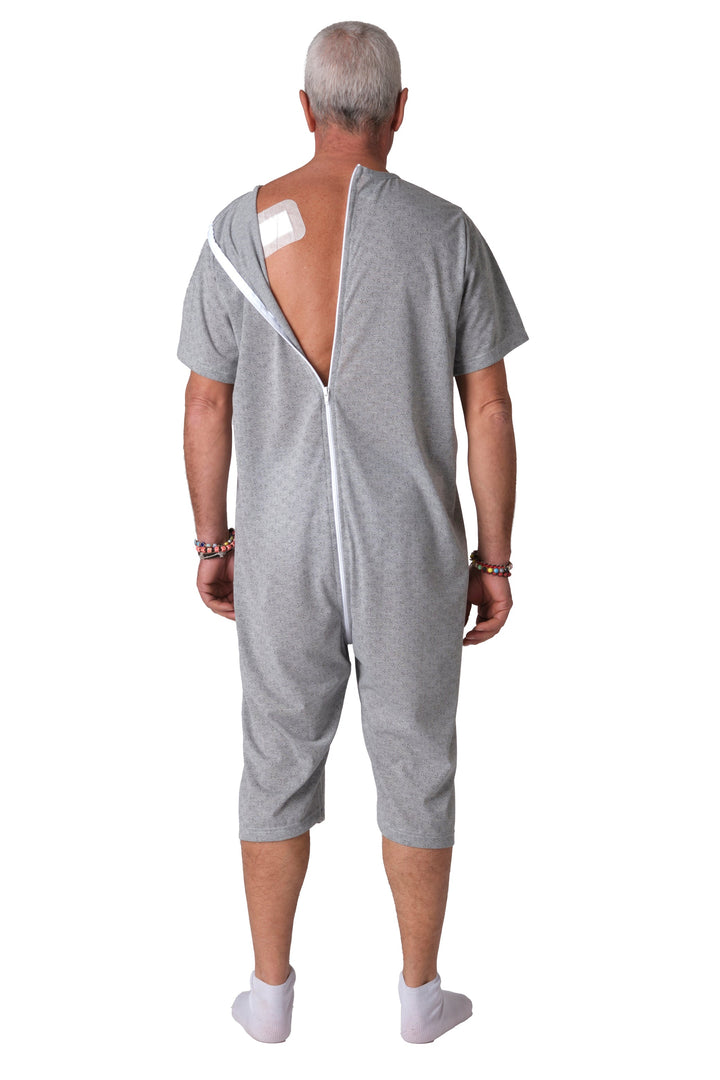 Antibakterieller Sommer-Pflegeoverall mit Silberionen-Schutz | Kurz | für Demenz &amp; Inkontinenz - 9020 MC PC